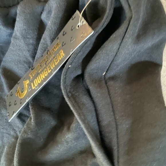 NEW Authentic True Religion Sweat Shorts Black Red - Picture 4 of 9